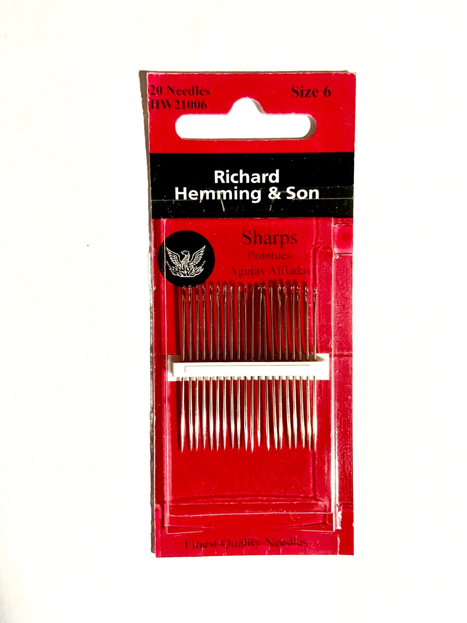 Hand Sewing Needles - Sharps --- Size 6 --- by Richard Hemming & Son®